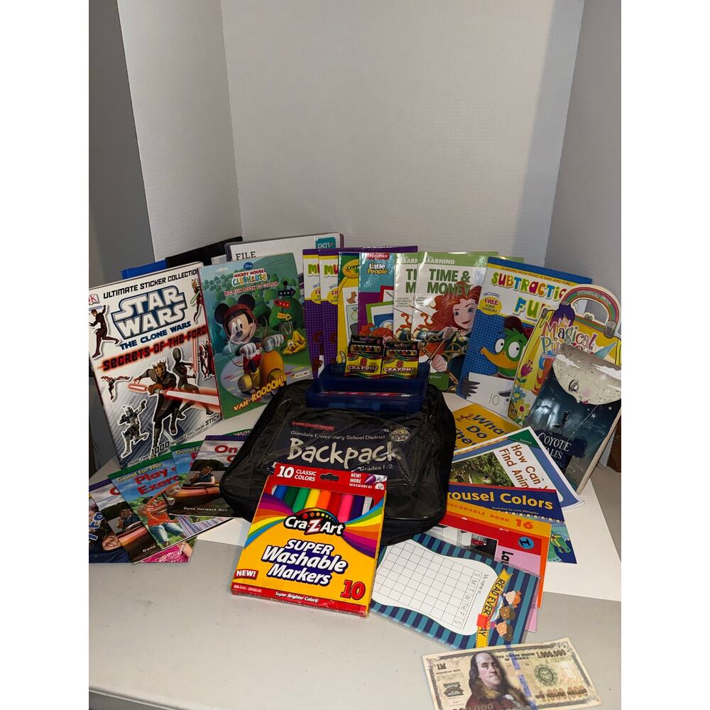 KIDS SCHOOL / HOMESCHOOL MEGA LOT 🎒📚 CRAYONS • BOOKS • ACTIVITIES